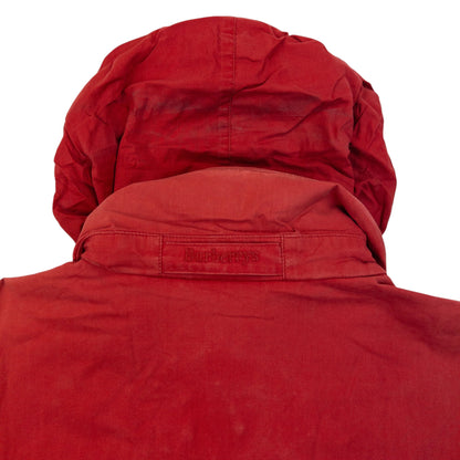 Vintage 90s Burberry Zip Up Jacket Size L | Large, Red