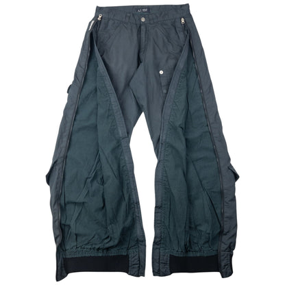 Vintage 2000s Armani Jeans Full Zip Trousers Size W30 | W30, Grey
