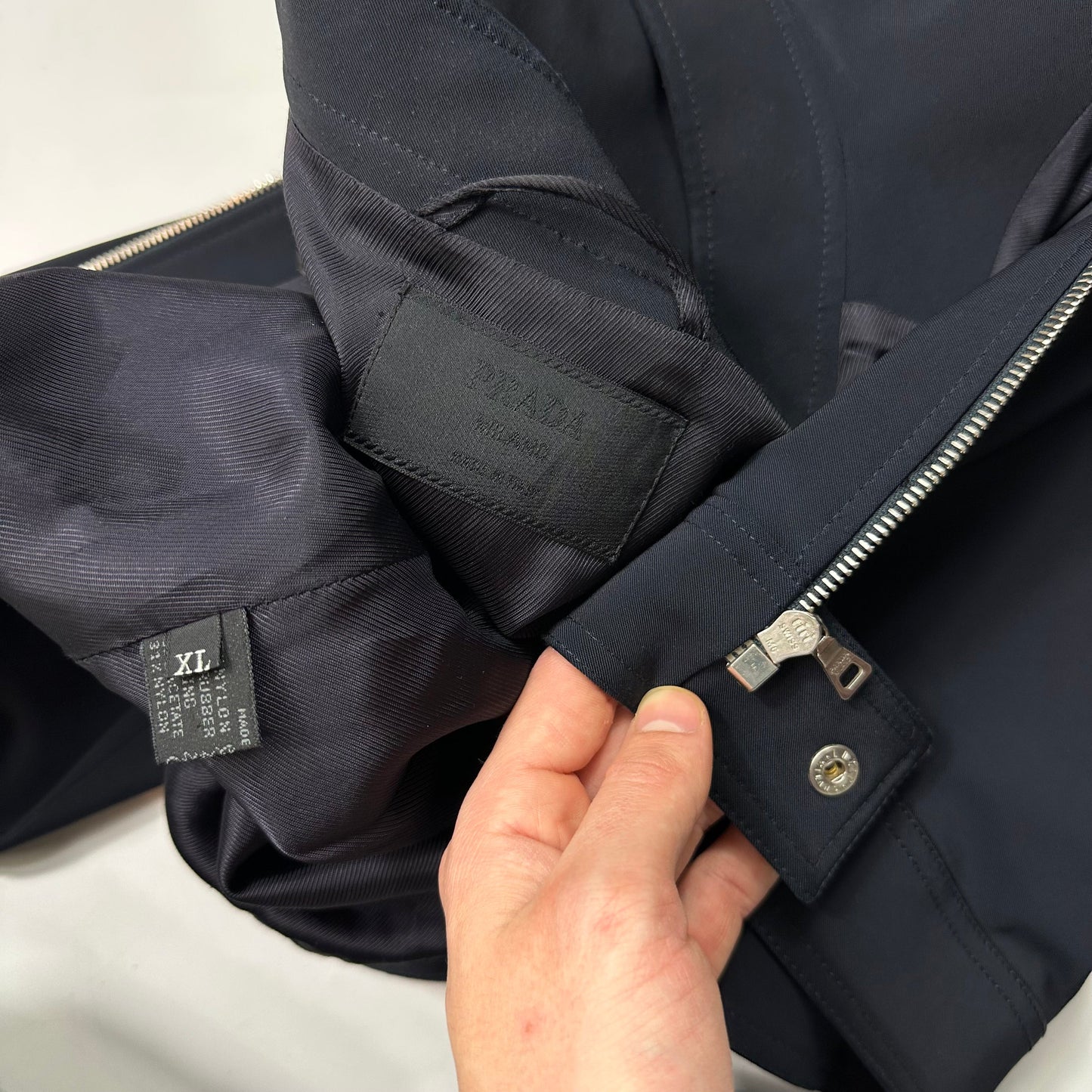 Prada Milano SS99 Nylon Boxy Blouson Smart Jacket - XL (M/L)