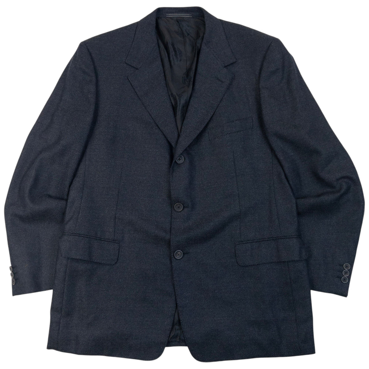 Vintage 90s Gianni Versace Couture Wool Jacket & Trousers Suit Size L | O/S, Grey