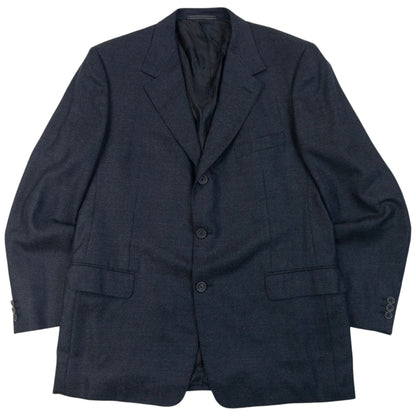 Vintage 90s Gianni Versace Couture Wool Jacket & Trousers Suit Size L | O/S, Grey