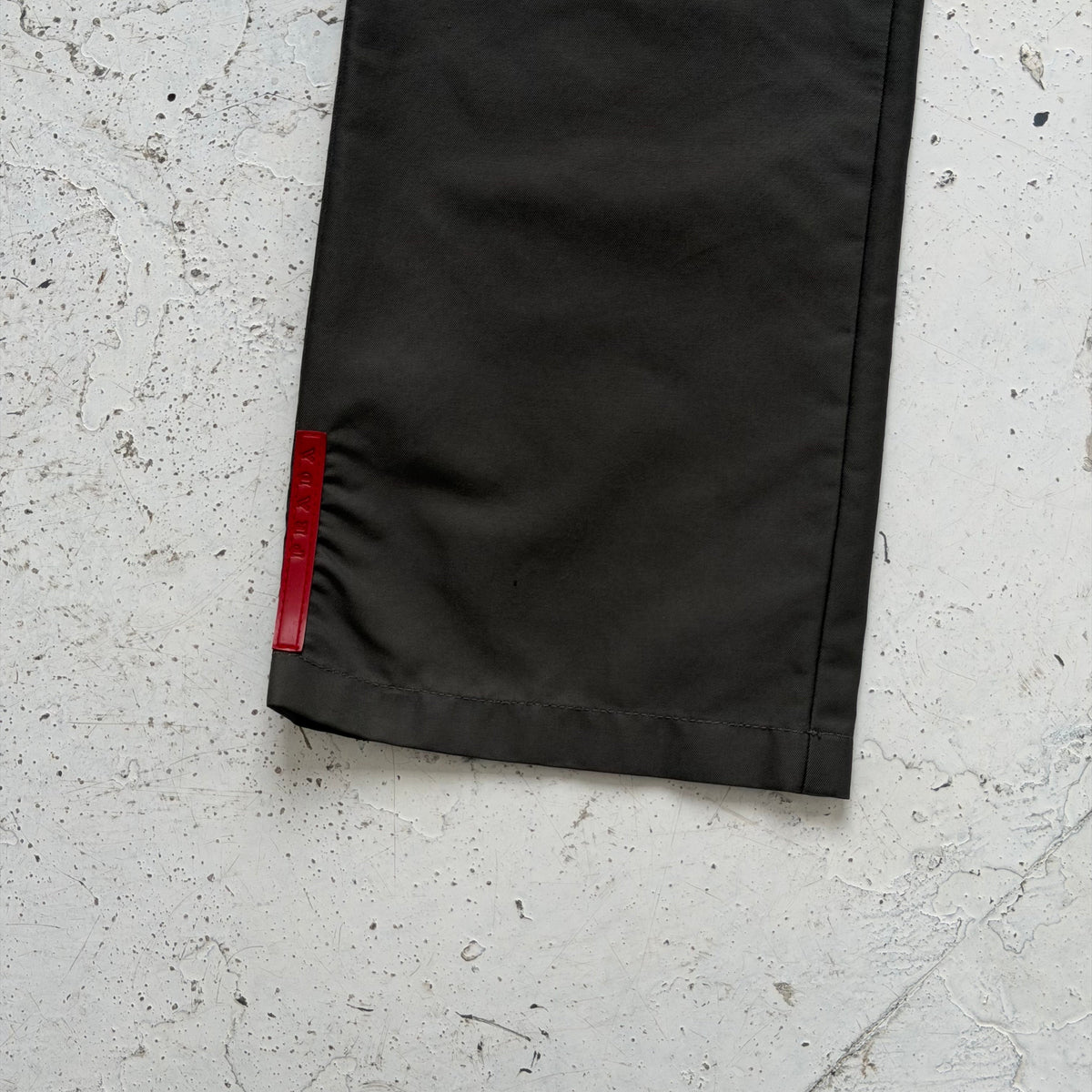 ss2000 prada sport adjustable red tab trousers | O/S, Red