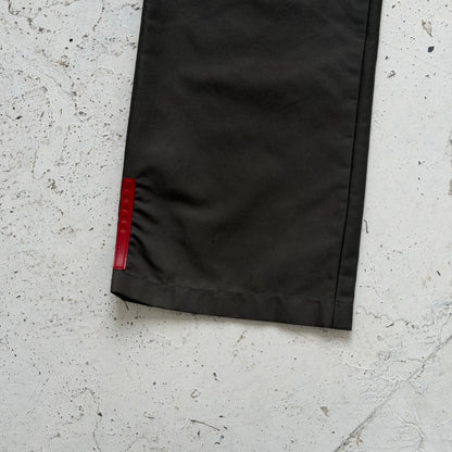 ss2000 prada sport adjustable red tab trousers | O/S, Red