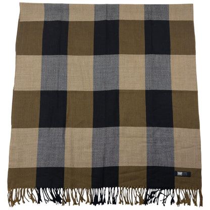 Vintage 2000s Issey Miyake Checkered Tassel Scarf