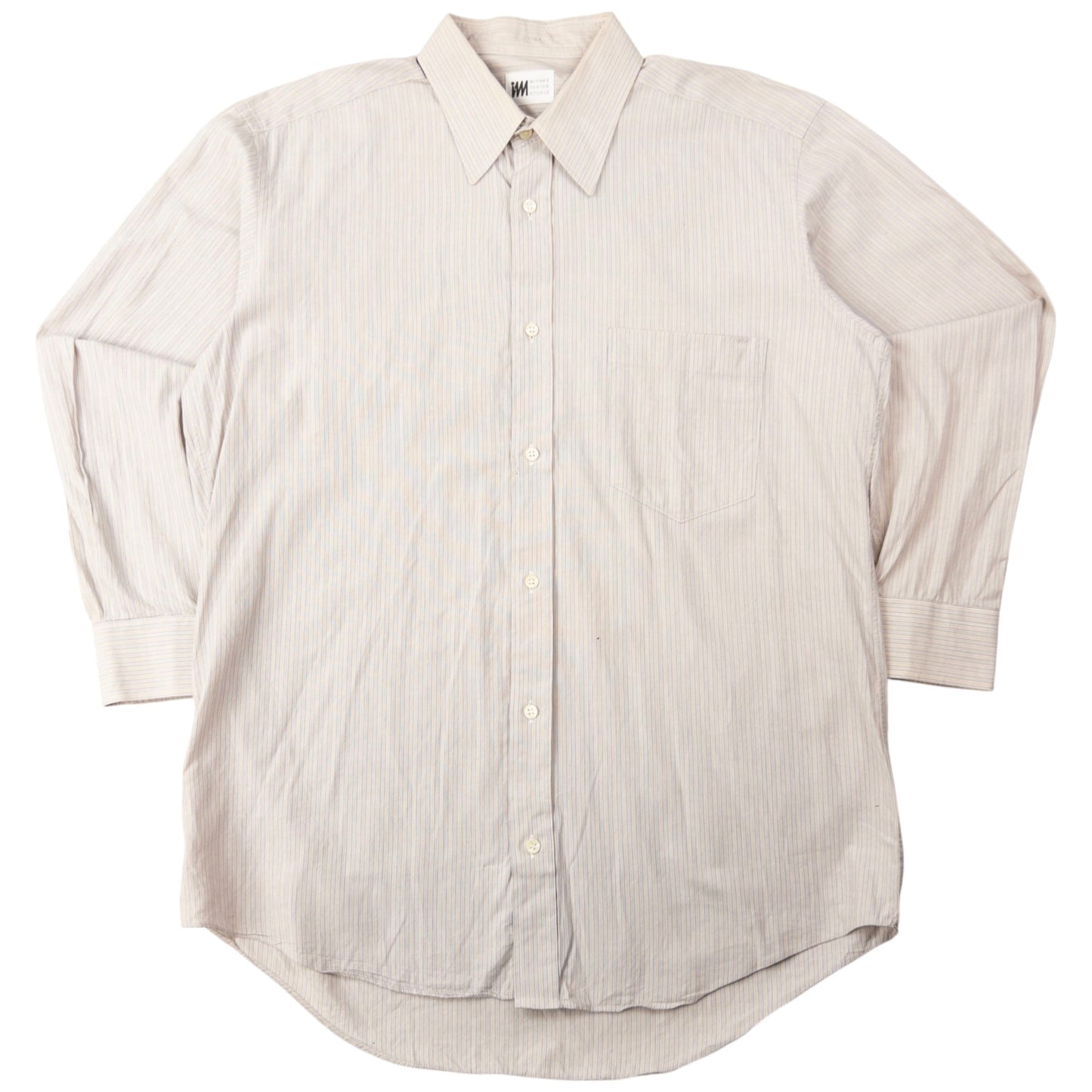 Vintage Issey Miyake Striped Long Sleeve Button Up Shirt Size M