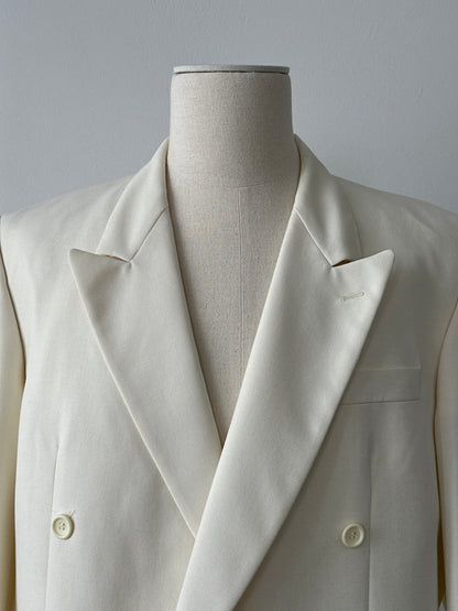 Vintage 1990s Wool Double Breasted Tailored Blazer - 44L