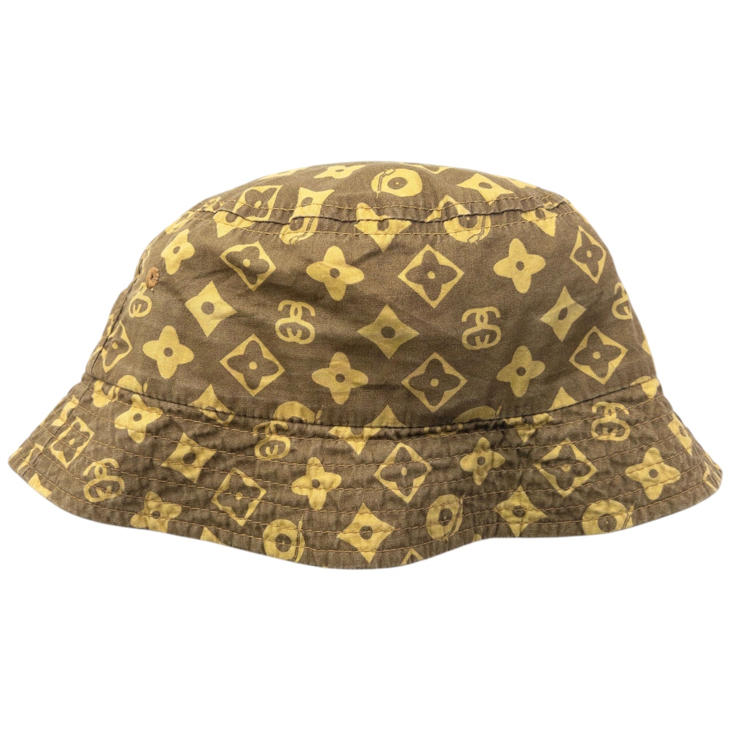 Vintage 2000s Stussy Louis Vuitton Parody Monogram Bucket Hat Size S/M