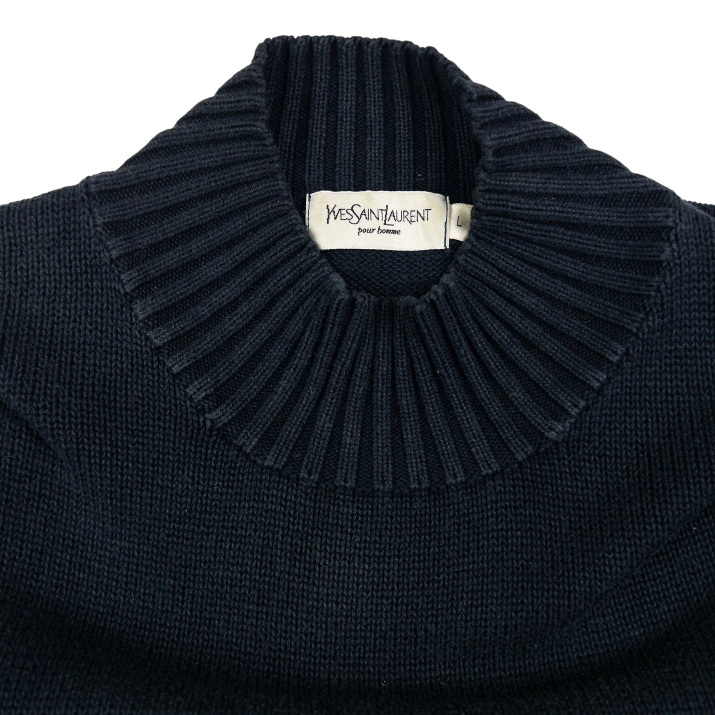 Vintage YSL Yves Saint Laurent Turtleneck Knit Jumper Size L
