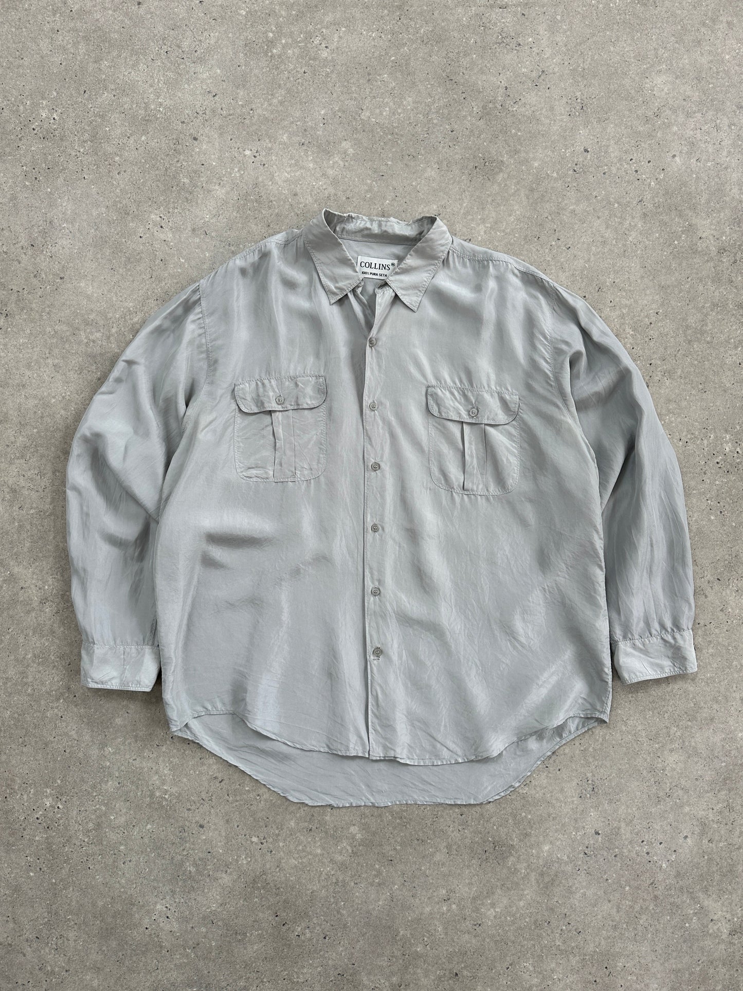 Vintage 1990s Relaxed Pure Silk Shirt - XL