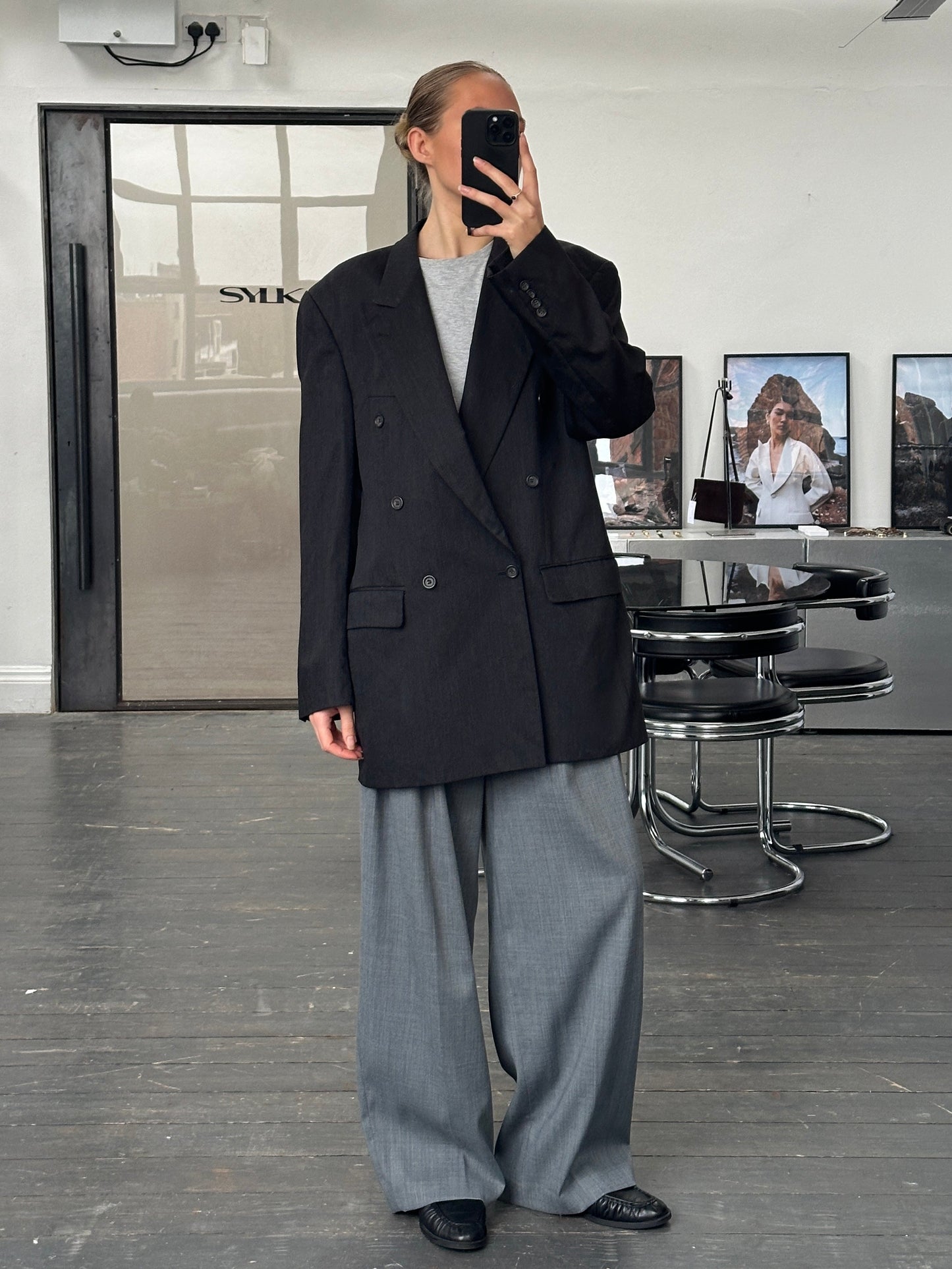 Yves Saint Laurent Pour Homme 1990s Wool Double Breasted Blazer - 44R/XXL