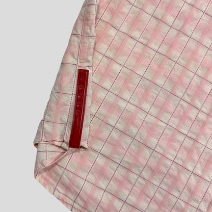 Prada Sport 00’s Pink Tartan Checker Ventilated Shirt - L/XL | Default Title, Multicoloured