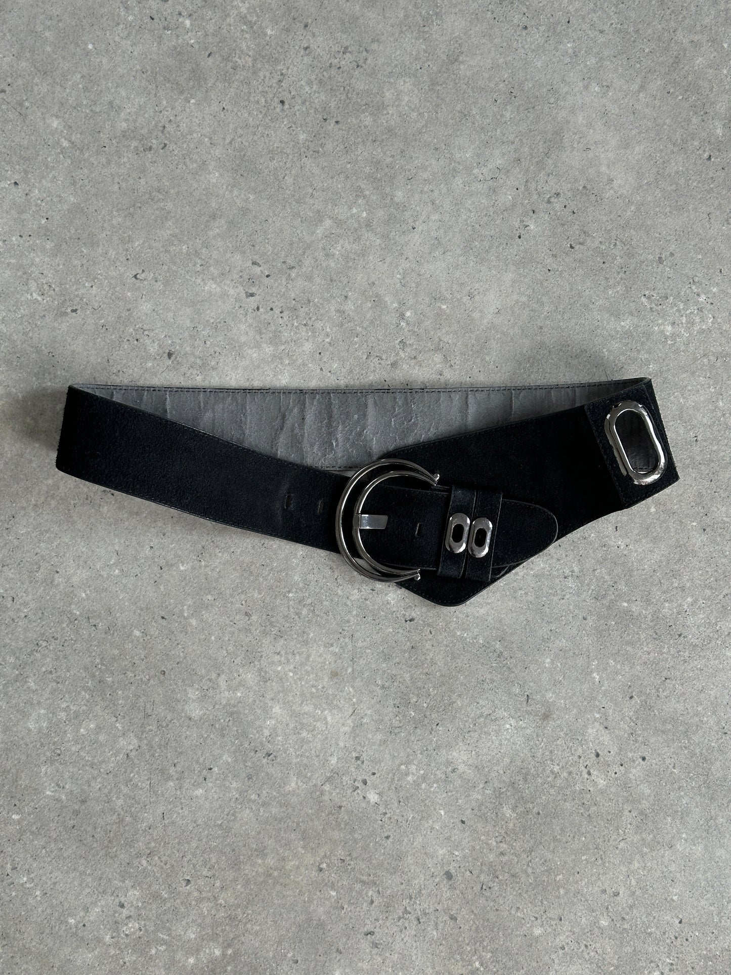 Vintage 1990s Suede Chunky Belt - W33-37