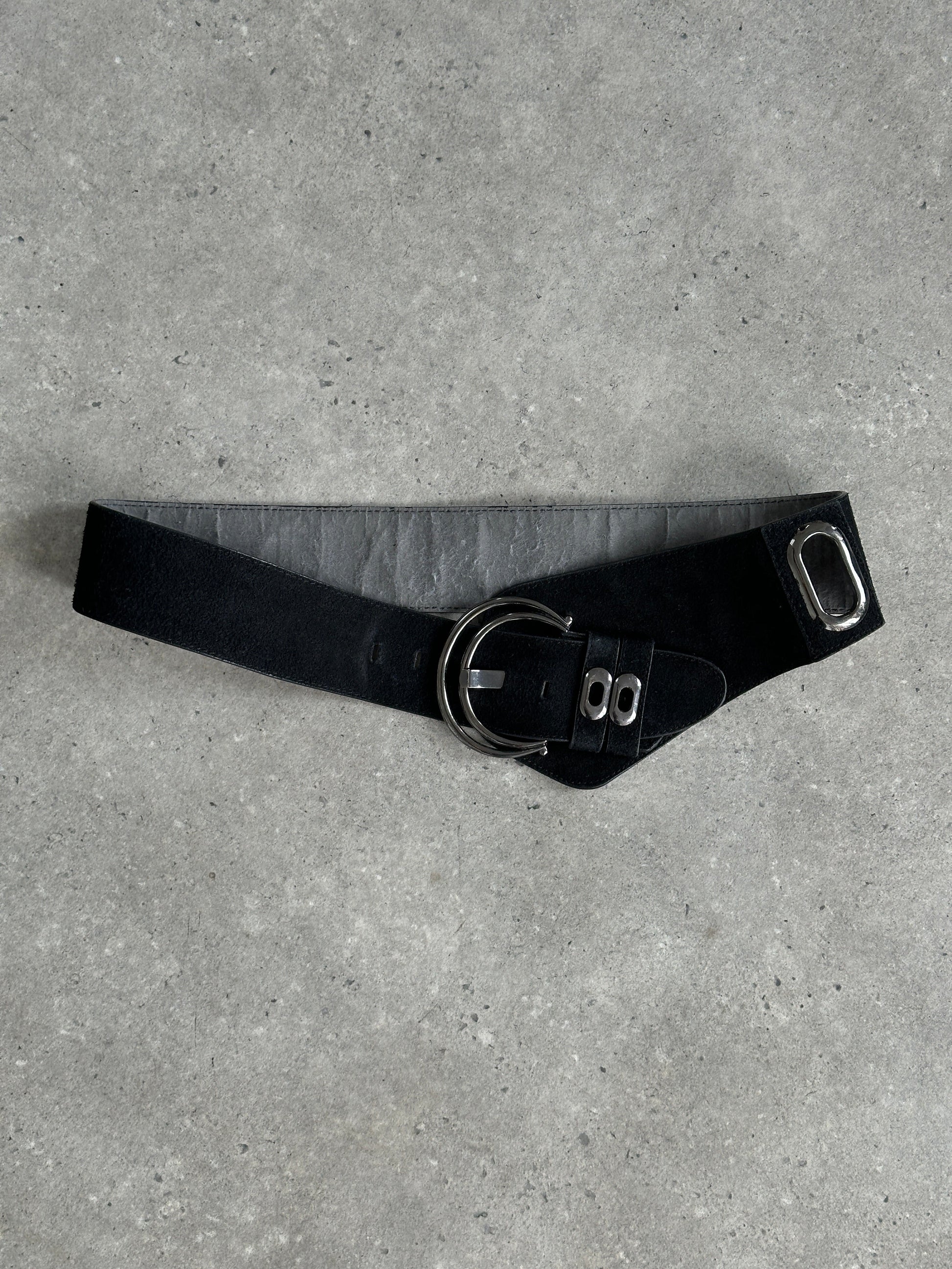 Vintage 1990s Suede Chunky Belt - W33-37
