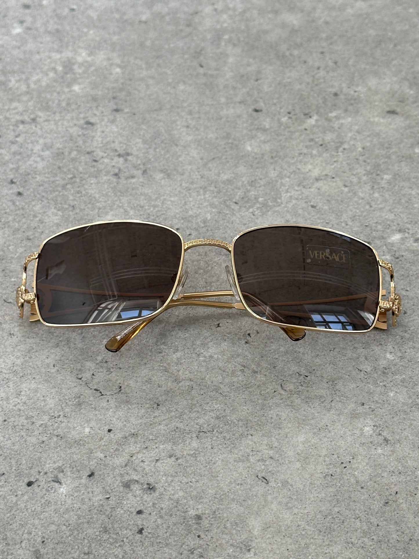 Versace 2000s Rectangular Medusa Logo Sunglasses