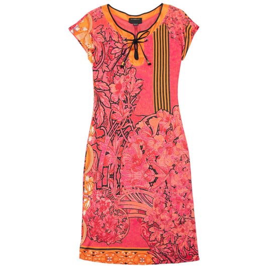 Vintage 2000s Roberto Cavalli Class Floral Dress Womens Size S | Small, Orange
