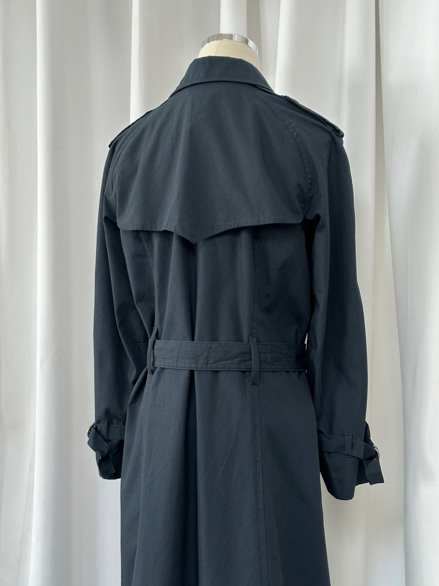 London Fog 1980s Double Breasted Cotton Trench Coat - S