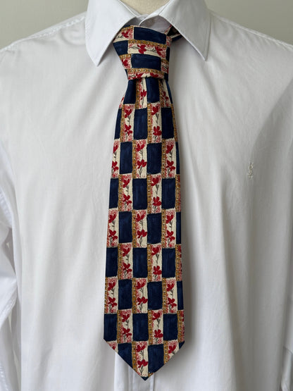 Yves Saint Laurent 1990s Pure Silk Logo Tie