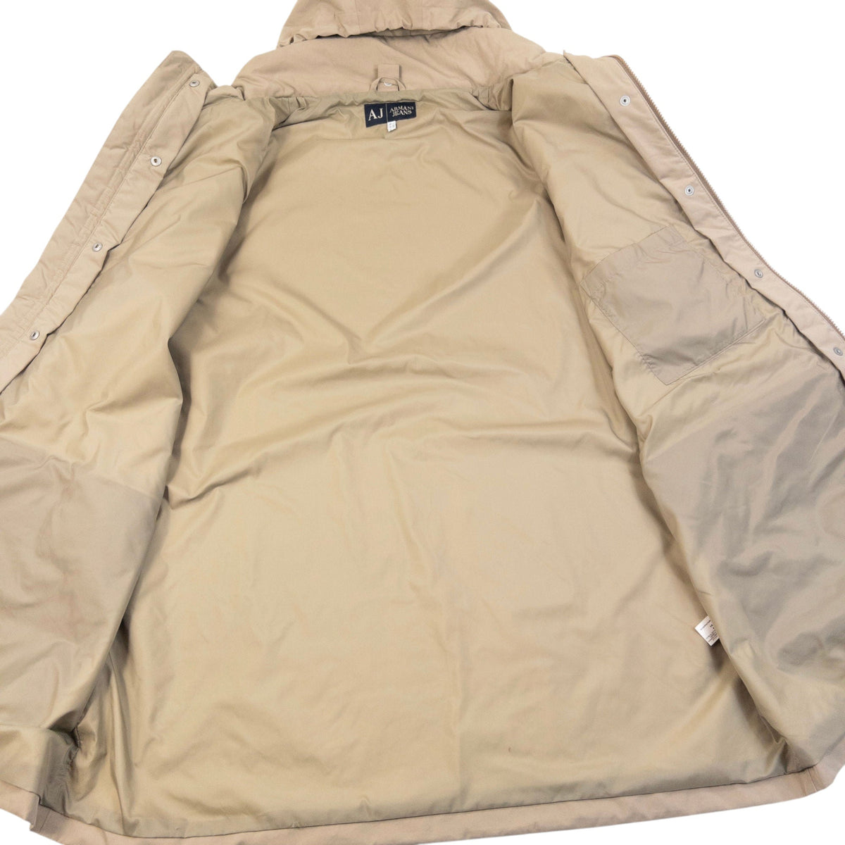 Vintage 2000s Armani Jeans Zip Up Rain Jacket Size XXL | XXL, Beige