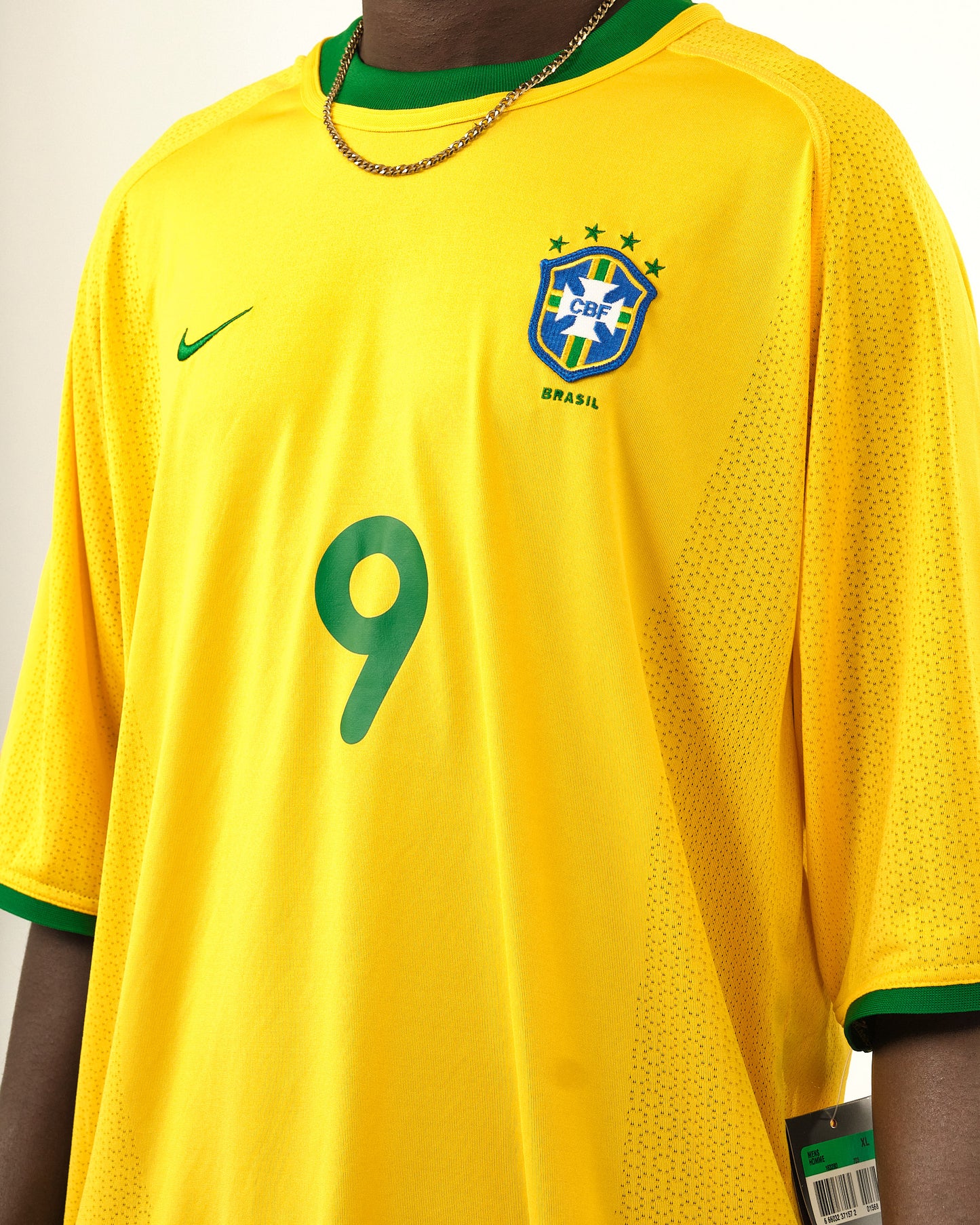 2000-02 Brazil Nike Home Shirt Ronaldo #9 (XL)
