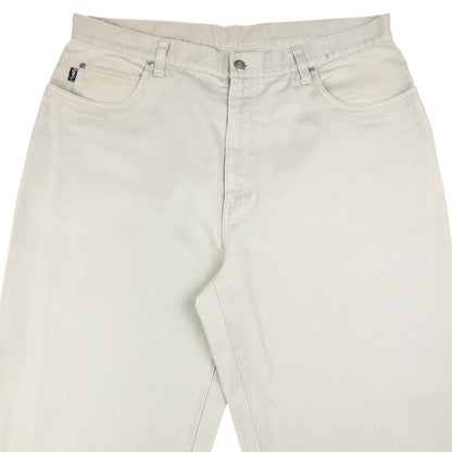 Vintage YSL Yves Saint Laurent Embossed Denim Jeans Size W37