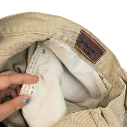 Vintage 90s YSL Yves Saint Laurent Denim Jeans Size W29 | W29, Beige
