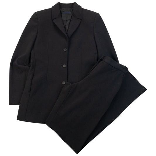 Vintage 90s Emporio Armani Jacket & Trousers Suit Set Womens Size S | Small, Black