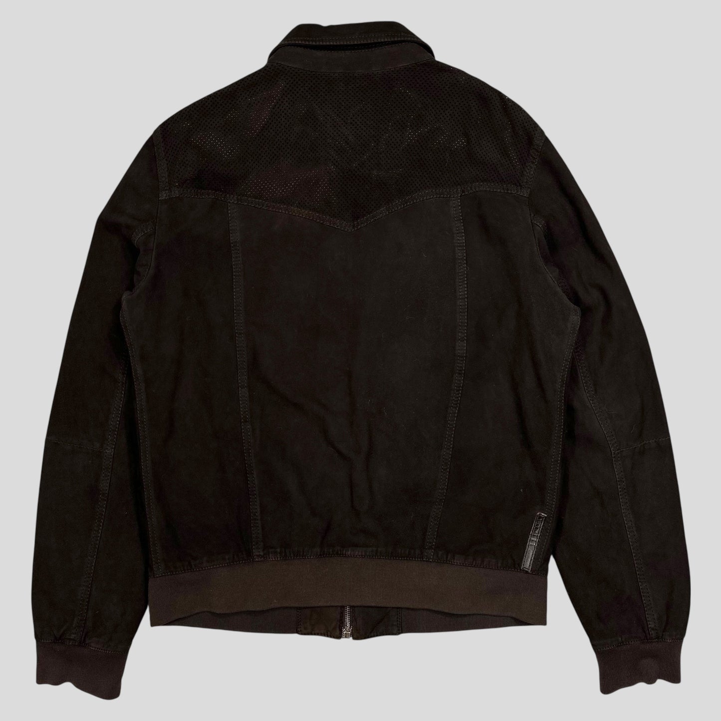 Prada Sport 2006 Leather Suede Perforated Western Jacket - IT52 (M) | Default Title, Multicoloured
