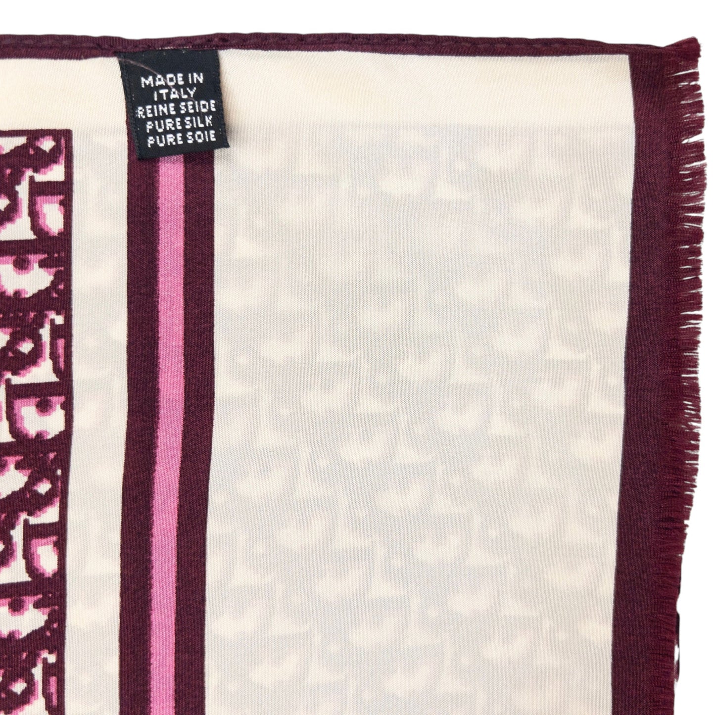 Vintage 80s Dior Monogram Silk Scarf