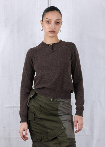 Margiela 1998 brown knit jumper
