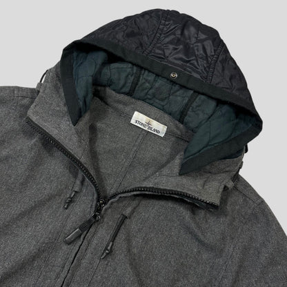 Stone Island AW14 Mélange Wool Poly Double Hood Jacket - L