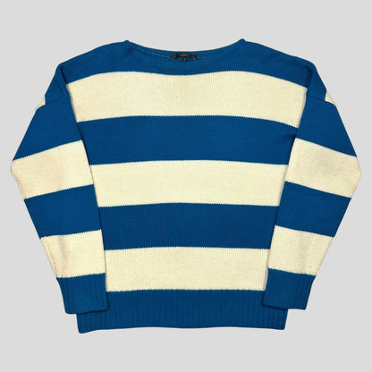 Gucci 2016 Alessandro Michele Boat Neck Striped Heavy Knit - M/L