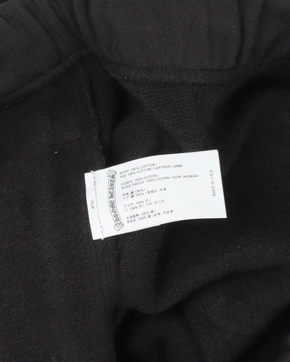 Chrome Hearts Paper Jam Cemetery Cross Patch Sweatpants | Medium, Black