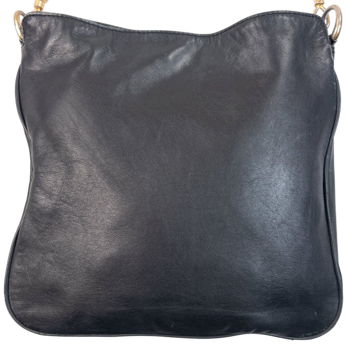 Vintage 90s Gucci Bamboo Handle Shoulder Bag | O/S, Black