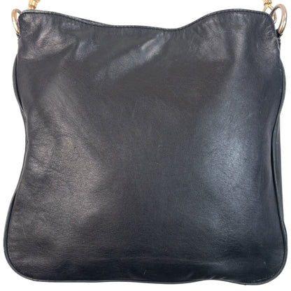 Vintage 90s Gucci Bamboo Handle Shoulder Bag | O/S, Black