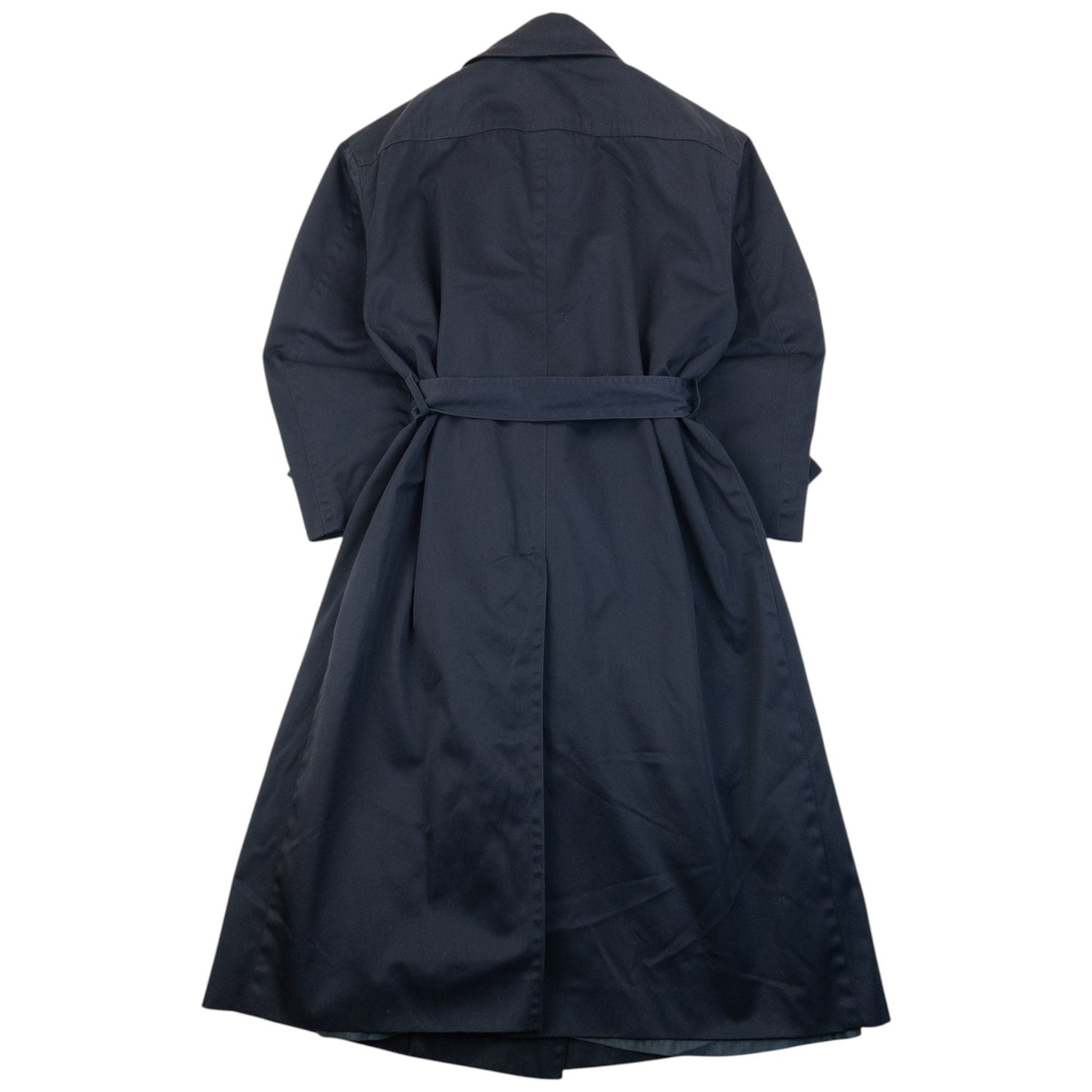 Vintage 80s YSL Yves Saint Laurent Belt Waist Trench Jacket Womens Size XL | XL, Navy