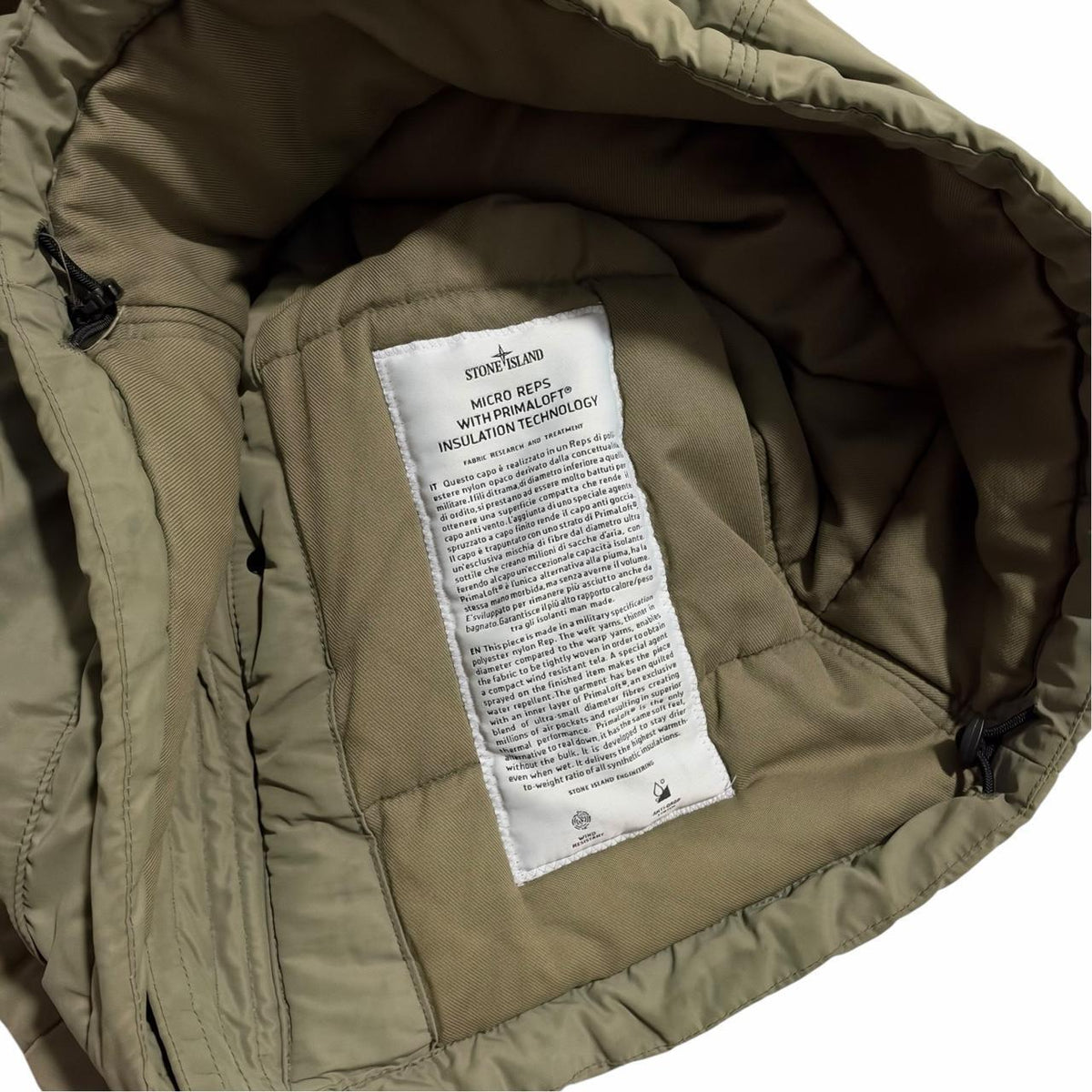 Stone Island Micro Reps Parka Jacket | Medium, Olive Green