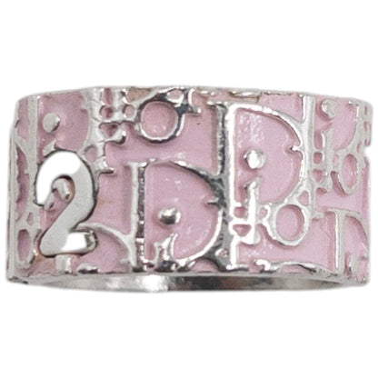 Vintage 2000s Dior By John Galliano Monogram Number Ring | O/S, Pink