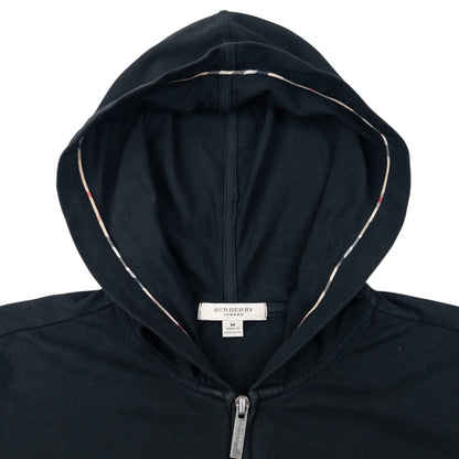 Vintage 2000s Burberry Zip Up Hoodie Womens Size M | Medium, Black