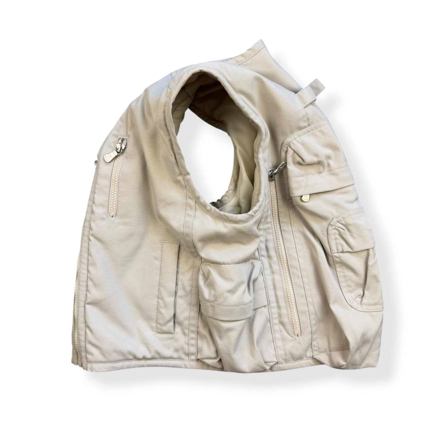 2000's Calvin Klein Integrated Backpack Cargo Jacket (XS) | O/S, Beige