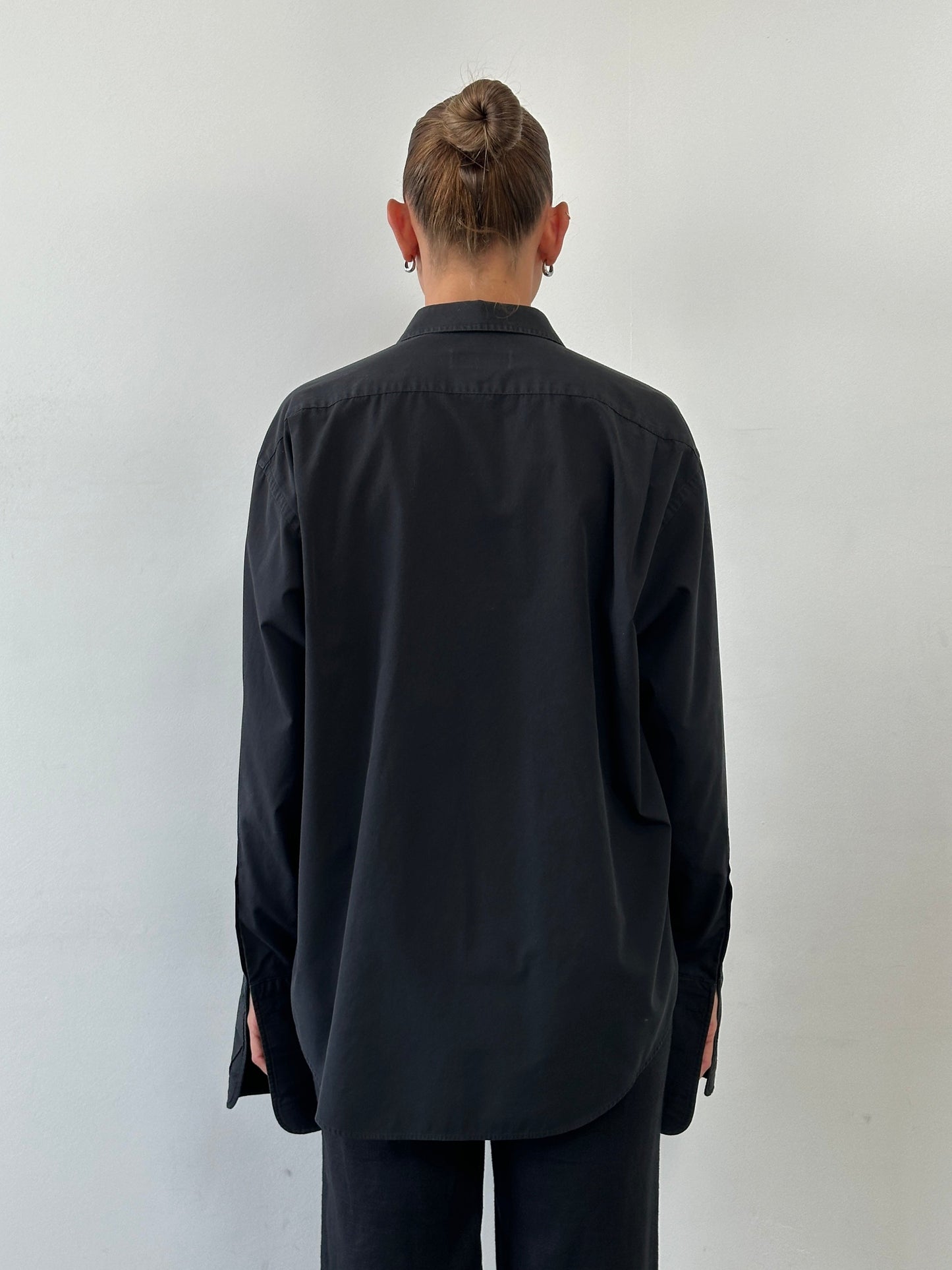 Yves Saint Laurent Pour Homme 2000s Cotton Logo Dress Shirt - L/XL