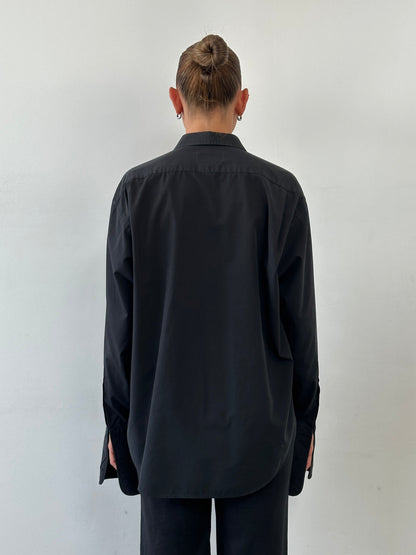 Yves Saint Laurent Pour Homme 2000s Cotton Logo Dress Shirt - L/XL