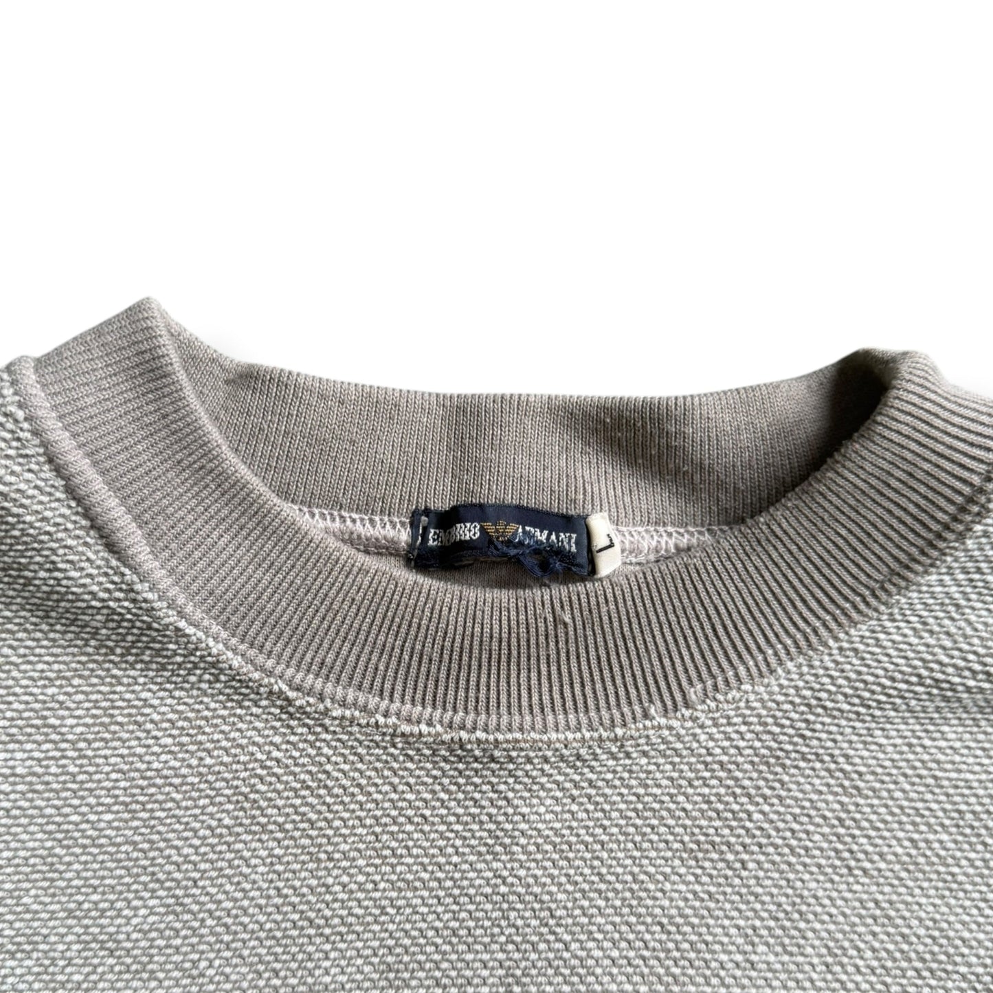 1980's Emporio Armani 'Cut & Sewn' Waffle Sweatshirt (L) | Default Title, Red