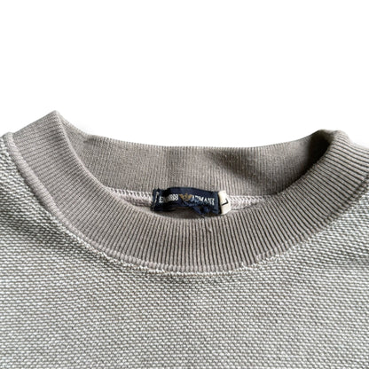 1980's Emporio Armani 'Cut & Sewn' Waffle Sweatshirt (L) | Default Title, Red
