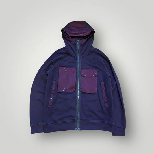 Ten C Multipocket Cotton Zip Up Hoodie L