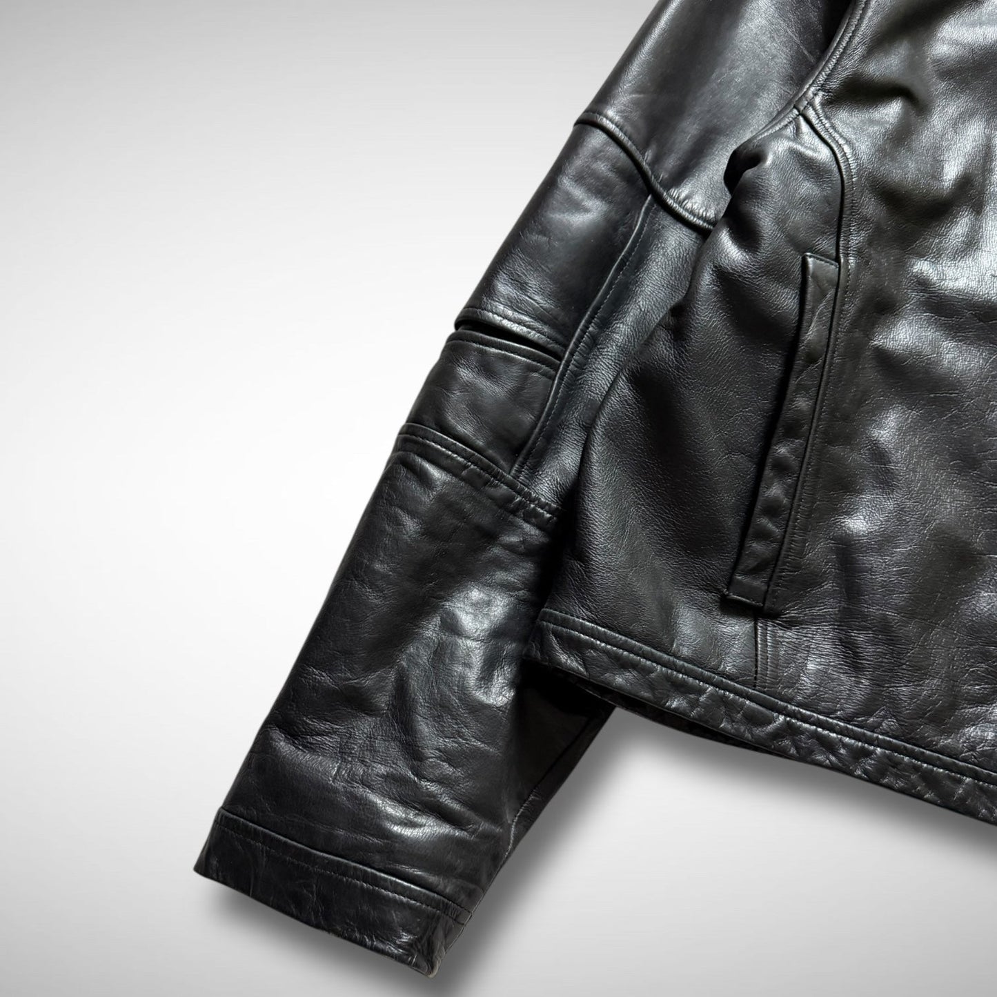 DKNY Jeans Leather Biker Jacket (2000s)