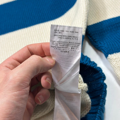 Gucci 2016 Alessandro Michele Boat Neck Striped Heavy Knit - M/L