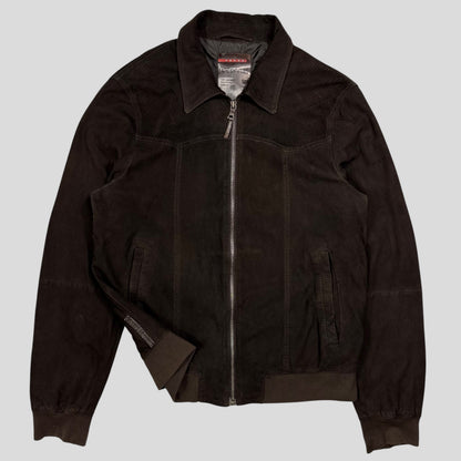 Prada Sport 2006 Leather Suede Perforated Western Jacket - IT52 (M) | Default Title, Multicoloured