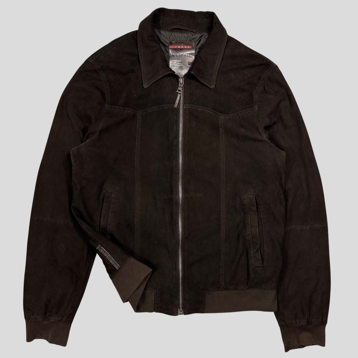 Prada Sport 2006 Leather Suede Perforated Western Jacket - IT52 (M) | Brown