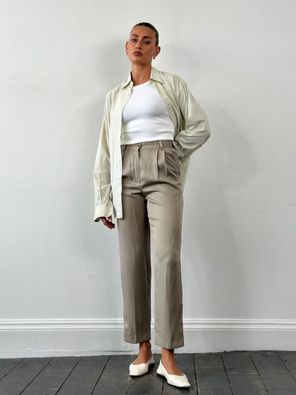 Mani Pure Silk High Waisted Trousers - W26