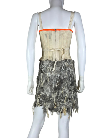 Handmade Avant Garde felt skirt